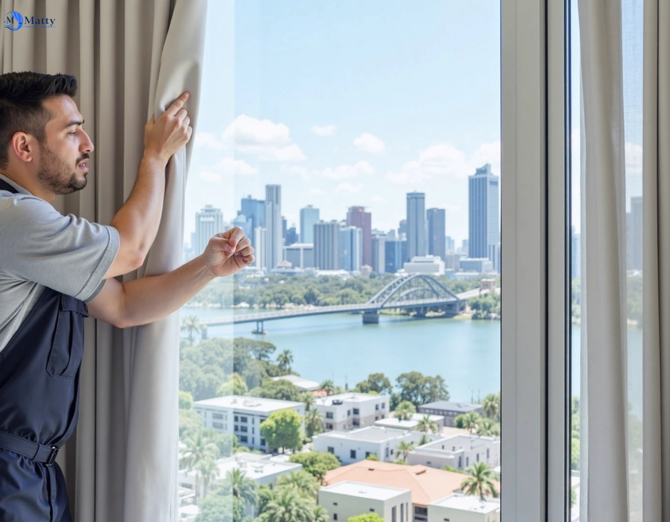 Professional curtain steam cleaning service ripley QLD by Matty Curtain Cleaning